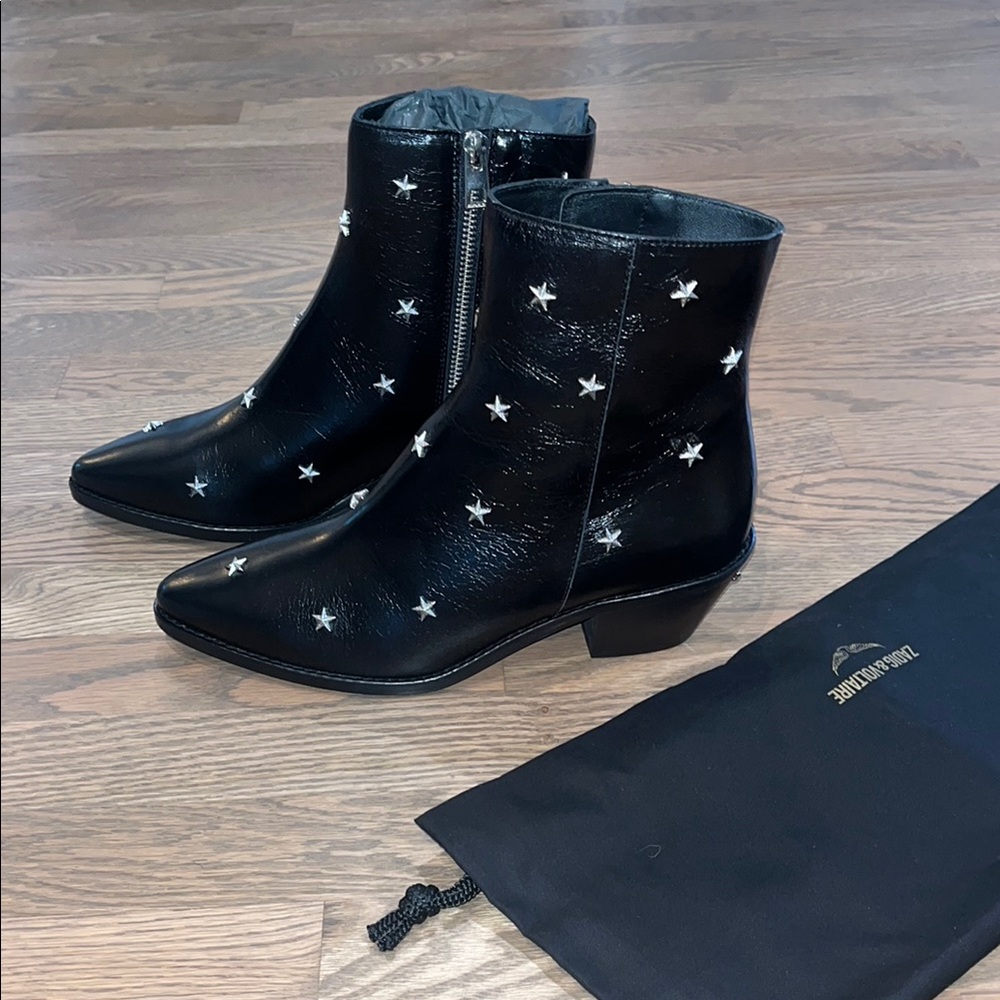 Zadig & Voltaire Star-Embellished Cowboy Ankle Boots